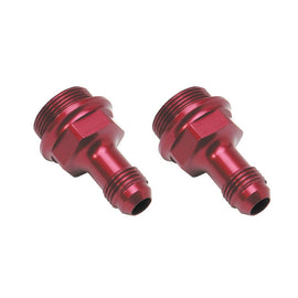 RUSSELL 640360 Russell 640360 Carburetor Inlet Fitting, 6 AN to 7/8-20 Male, Red Aluminum, Holley Compatible