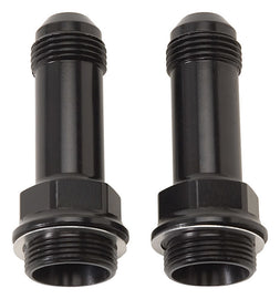 RUSSELL 640363 Russell 640363 Carburetor Inlet Fitting Pair - 6 AN to 7/8-20 Male Aluminum, Black Anodized
