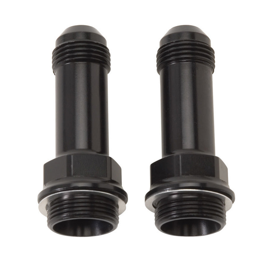 RUSSELL 640373 Russell 640373 Carburetor Inlet Fitting - 8 AN Male to 7/8-20 in Male, Black Anodized Aluminum