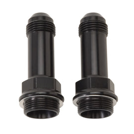 RUSSELL 640373 Russell 640373 Carburetor Inlet Fitting - 8 AN Male to 7/8-20 in Male, Black Anodized Aluminum