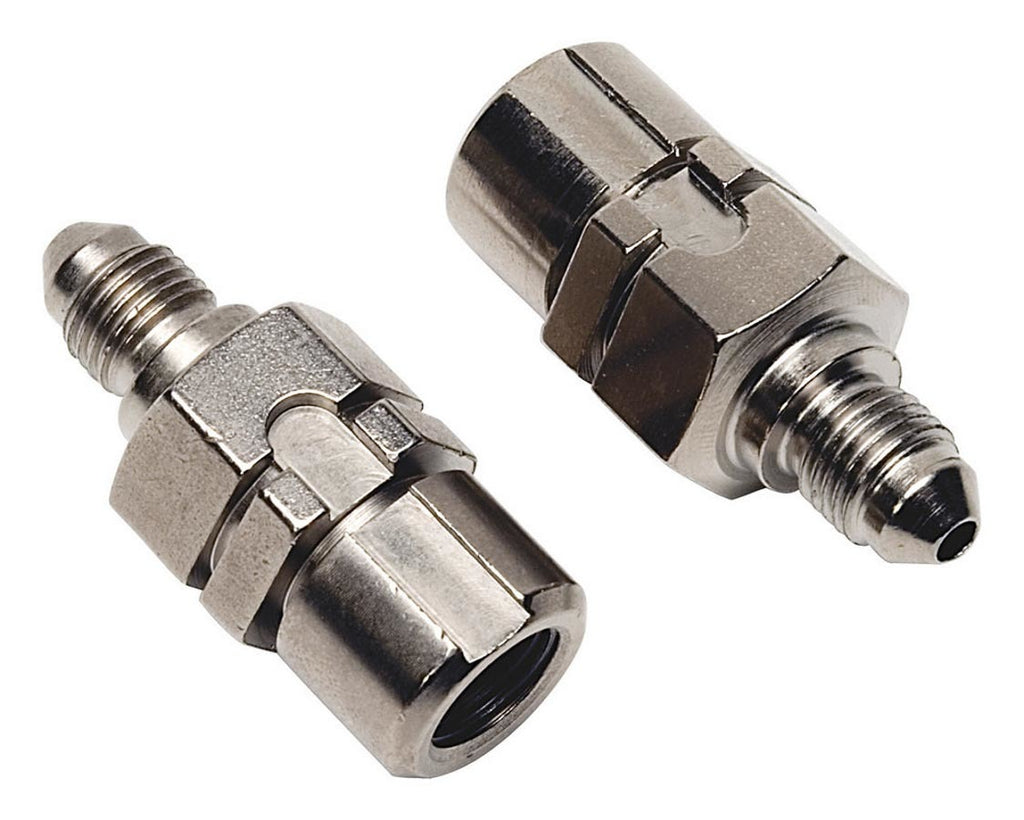 RUSSELL 640591 Russell 640591 Nickel Plated Steel 3 AN Male to 7/16-24 Inverted Female Fitting