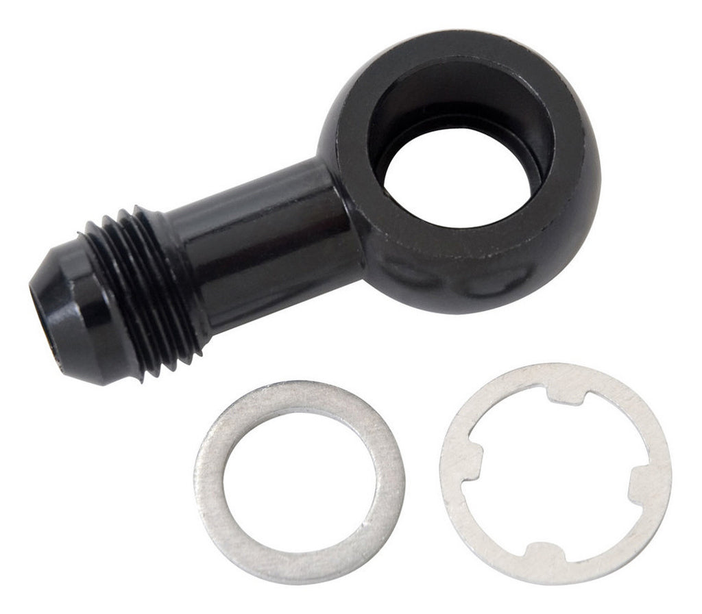 RUSSELL 640923 Russell 640923 6AN Male to 12mm Banjo Fitting - Aluminum Black Anodized Adapter