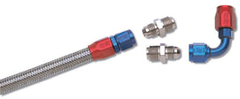 RUSSELL 641020 Russell Fuel Line Kit with Stainless Braided Hose and AN Fittings for Quadrajet Carburetors