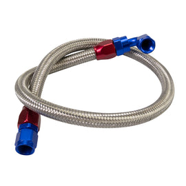 RUSSELL 641030 Russell 641030 Braided Stainless Steel Fuel Line Kit for Fuel Pump to Carburetor - Blue/Red Anodized Aluminum - 6 AN Fittings