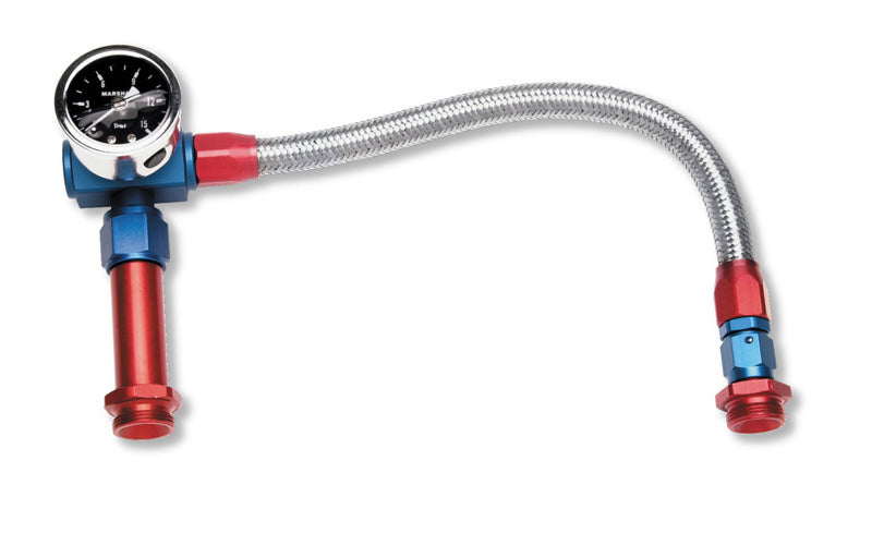 RUSSELL 641100 #6 Holley Fuel Line Kit w/Gauge