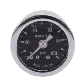 RUSSELL 650340 Russell 650340 Fuel Pressure Gauge - 0-100 psi Mechanical Analog with Liquid Filled Dial