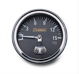 RUSSELL 650350 Russell 650350 Non Liquid Filled Mechanical Pressure Gauge 0-15 psi, 1-1/2 inch Dial