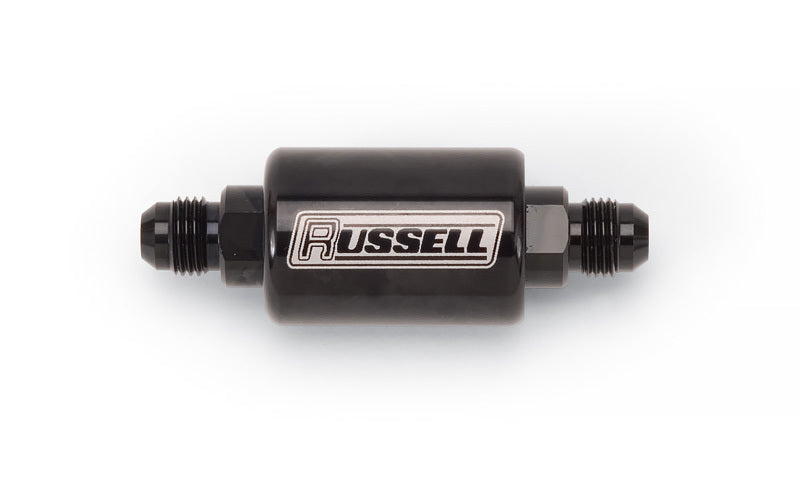 RUSSELL 650613 Check Valve 8an Male to 8an Male Black Anodize