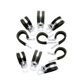 RUSSELL 650970 Russell 650970 4AN Hose Cushion Clamps - Set of 10 with Rubber Lining and Steel Construction