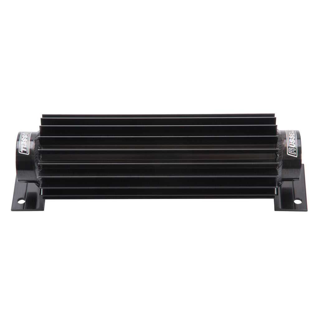 RUSSELL 651470 Russell 651470 8-Inch Aluminum Heat Sink Trans Cooler with Black Powder Coat
