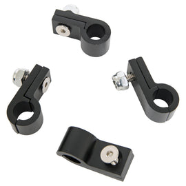 RUSSELL 654253 Russell Line Clamp 6AN Tubing Set - Aluminum, Black Anodized, 0.375 inch ID – Pack of 4