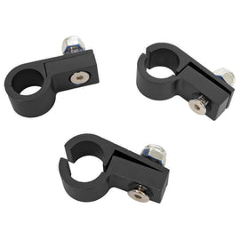 RUSSELL 654263 Russell Line Clamp 8AN Tubing Set of 3 - 0.5 Inch ID Aluminum Black Anodized