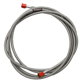RUSSELL 658520 Russell 658520 6AN Nitrous Hose Assembly - 24 Inch Braided Stainless Steel with Red Anodized Aluminum Ends