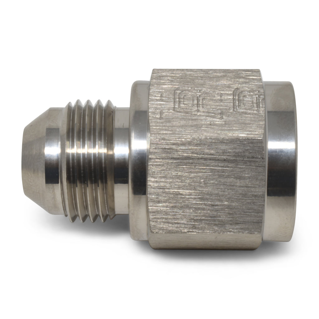 RUSSELL 660021 Russell 660021 8AN to 6AN Flare Reducer Adapter - Aluminum, Clear Anodized