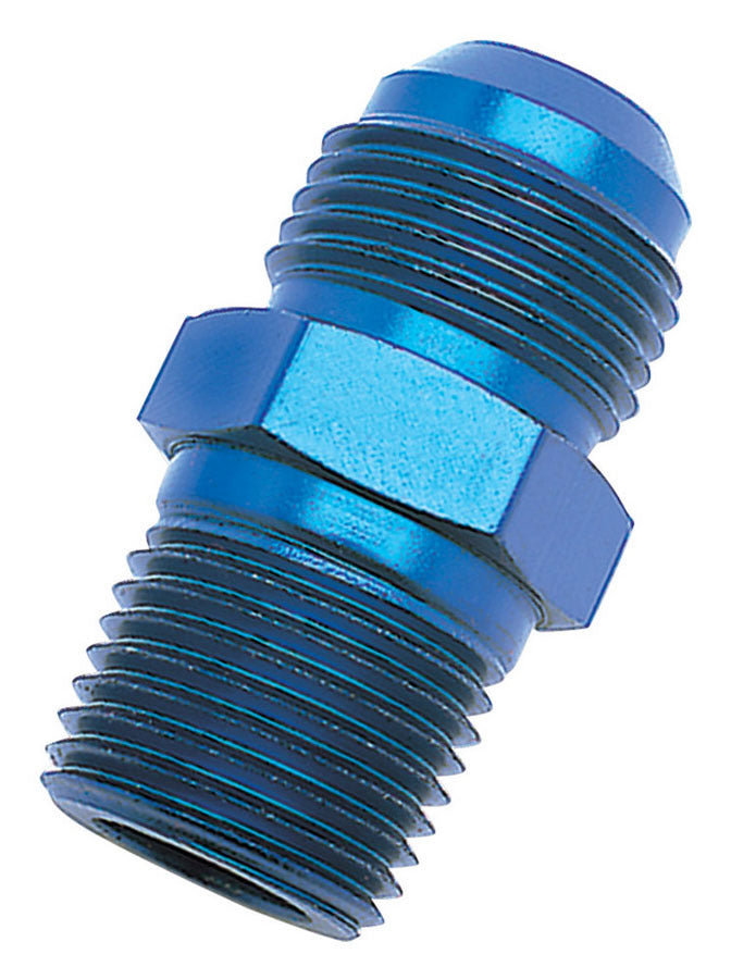 RUSSELL 660080 Russell 660080 10AN Male to 3/4 NPT Male Adapter Fitting, Aluminum with Blue Anodized Finish