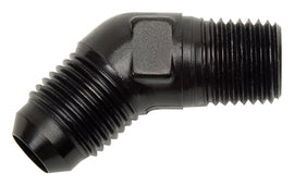 RUSSELL 660103 Russell 660103 6AN to 45 Degree 1/8 in NPT Male Aluminum Adapter, Black Anodized