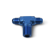Load image into Gallery viewer, RUSSELL 660120 Russell 660120 6AN to 3/8 Inch NPT Aluminum Adapter Tee with Blue Anodized Finish