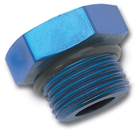 RUSSELL 660290 Russell Part Number 660290 Blue Anodized Aluminum 10 AN Plug with O-Ring and Hex Head