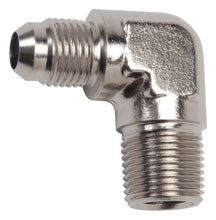 Load image into Gallery viewer, RUSSELL 660861 Russell Endura Adapter Fitting #8 to 3/8 NPT 90 Degree Aluminum Nickel Anodized
