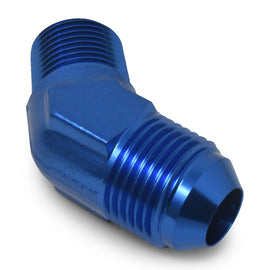RUSSELL 660930 Russell 660930 3AN 45-Degree to 1/8 in NPT Male Aluminum Adapter with Blue Anodized Finish