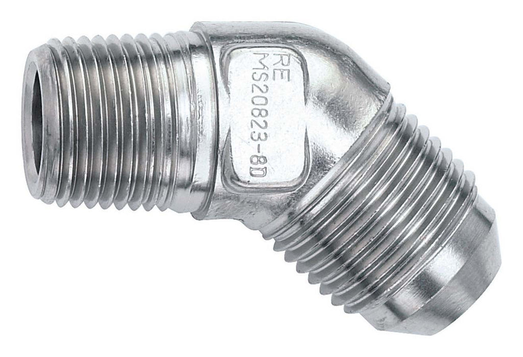 RUSSELL 660932 Russell #3 to 1/8 Inch NPT 45 Degree Swivel Adapter - Stainless Steel with Zinc Oxide Finish