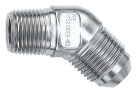 RUSSELL 660932 Russell #3 to 1/8 Inch NPT 45 Degree Swivel Adapter - Stainless Steel with Zinc Oxide Finish