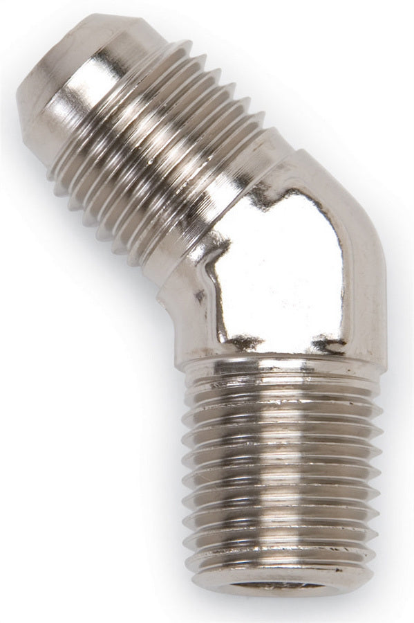 RUSSELL 660941 Russell Endura 45 Degree Adapter Fitting - 4 AN Male to 1/8 in NPT Male Aluminum Nickel Anodized