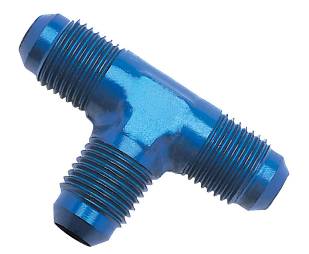 RUSSELL 661020 Russell 661020 6AN Male to Male Aluminum Blue Anodized Tee Adapter