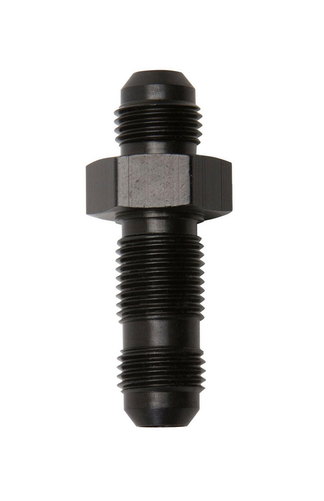 RUSSELL 661193 Russell 8AN Straight Bulkhead Fitting - Aluminum Black Anodized (Part #661193)