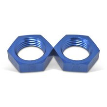 Load image into Gallery viewer, RUSSELL 661880 Russell 661880 4AN Bulkhead Fitting Nut Pair - Blue Anodized Aluminum