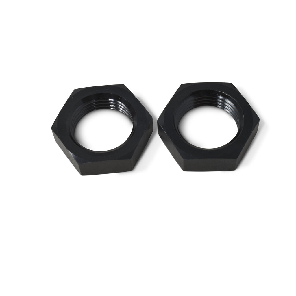 RUSSELL 661903 Russell 661903 8AN Aluminum Bulkhead Fitting Nut - Blue Anodized, Pack of 2