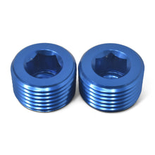 Load image into Gallery viewer, RUSSELL 662030 Russell 662030 1/8 Inch NPT Allen Head Aluminum Pipe Plugs - Blue Anodized, Pack of 2