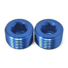 RUSSELL 662070 Russell 662070 3/4 Inch Aluminum Allen Pipe Plugs - Blue Anodized, Pack of 2