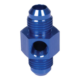 RUSSELL 670000 Russell 670000 6AN Flare Union Male to Male with 1/8 Inch Gauge Port, Blue