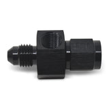 RUSSELL 670293 Russell 4AN Female to Male Fitting with 1/8 Inch Gauge Port, Black