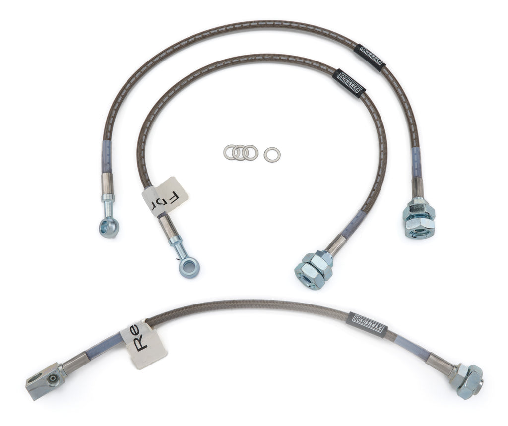 RUSSELL 672310 RUSSELL 672310 Brake Hose Kit for 1979-1987 GM Fullsize Trucks - Braided Stainless Steel, DOT Approved