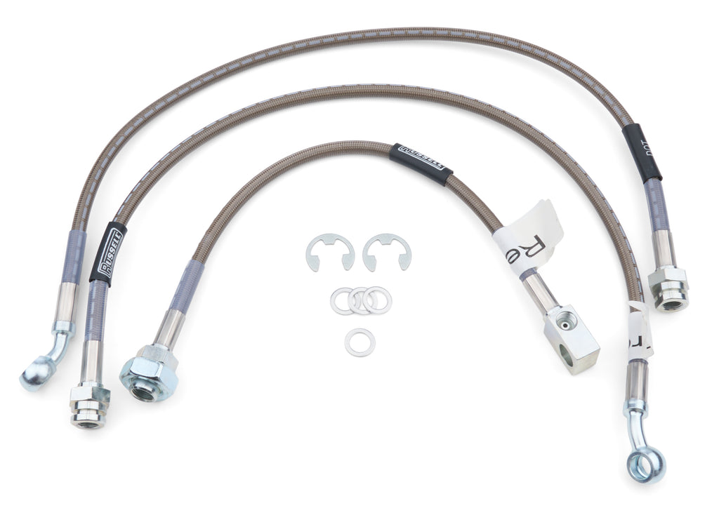 RUSSELL 672420 Russell Brake Hose Kit for 1979-1987 GM Fullsize Trucks - Braided Stainless Steel, 4WD