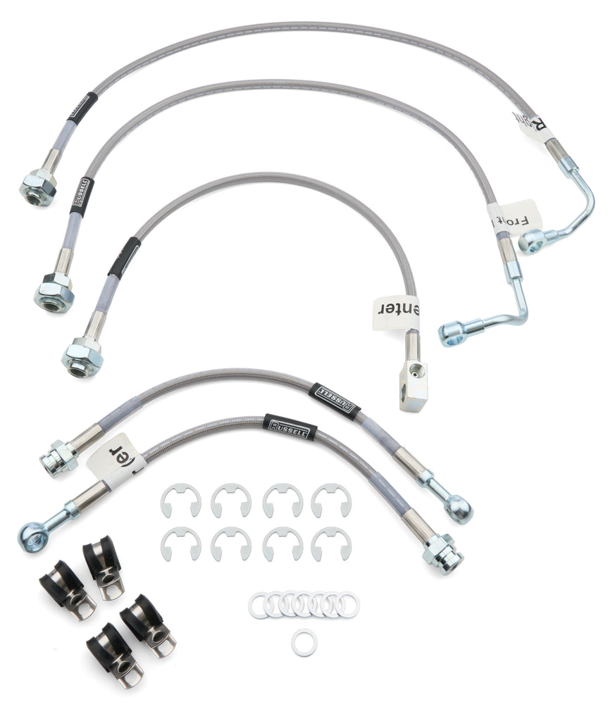 RUSSELL 672450 Russell Brake Hose Kit for GM Fullsize SUVs 2000-2006 – Braided Stainless Steel, DOT Approved