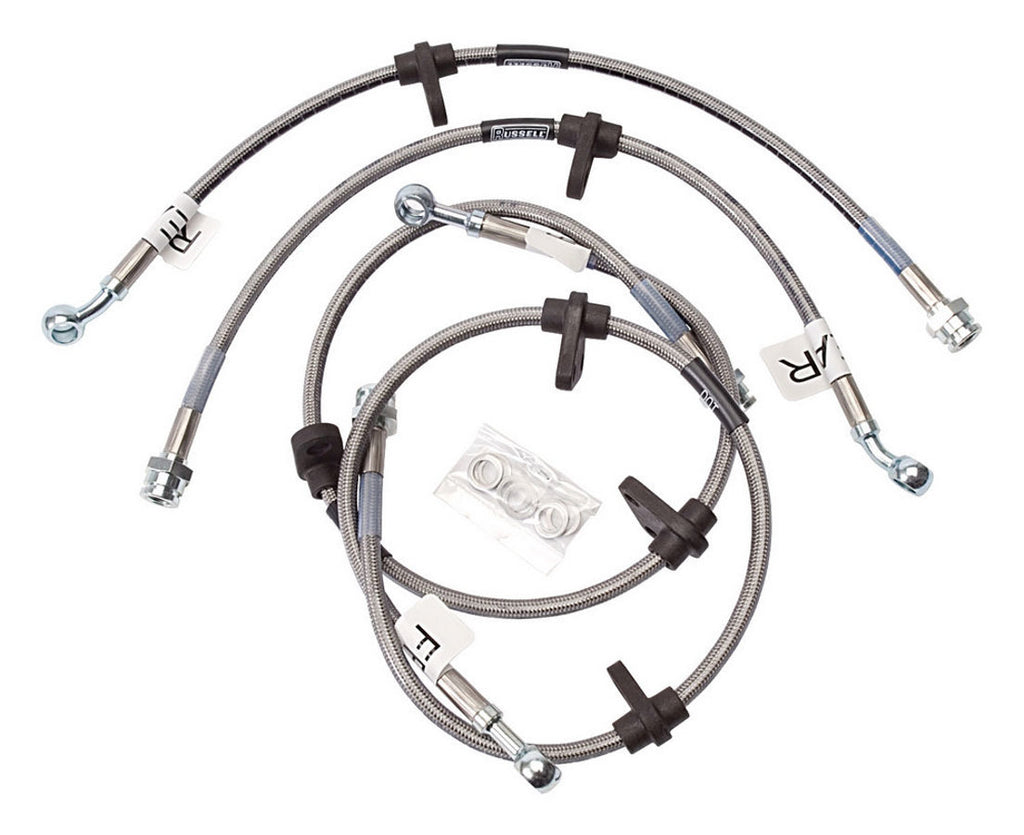 RUSSELL 684600 SS Brake Line Kit 92-95 Honda Civic