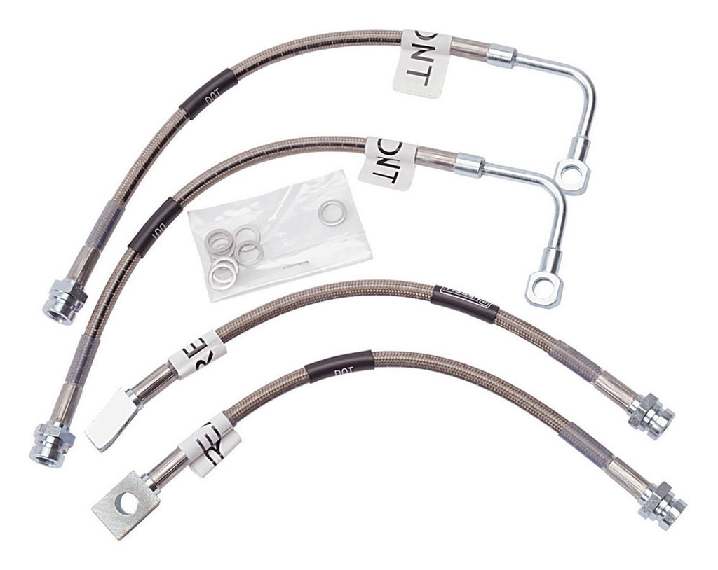 RUSSELL 692180 Russell S/S Brake Line Kit 1994-1996 Chevy Corvette - Street Legal Braided Stainless Steel Brake Hose Set