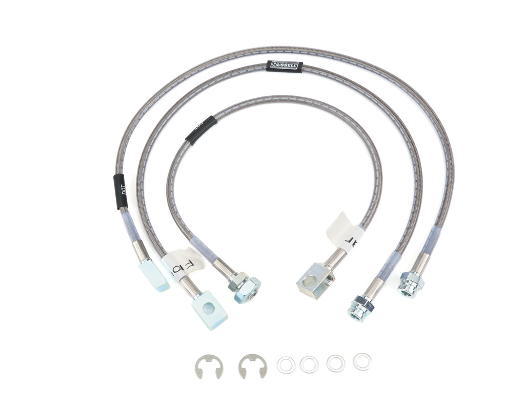 RUSSELL 695700 Russell S/S Brake Line Kit for 1988-2000 GM Trucks - Street Legal DOT Approved Braided Stainless