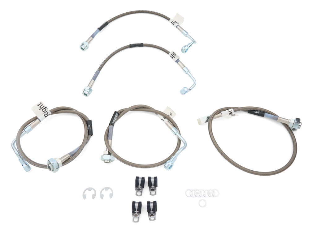 RUSSELL 695760 Russell Brake Hose Kit for GM 1500 Fullsize Trucks (1999-2006), Braided Stainless DOT Approved