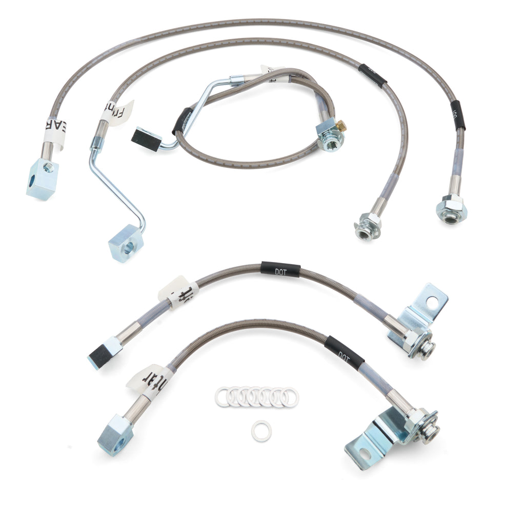 RUSSELL 696500 Russell Brake Hose Kit for Ford Excursion (1999-2006) - Braided Stainless Steel, DOT Approved, 6-8 Inch Lift Compatibility