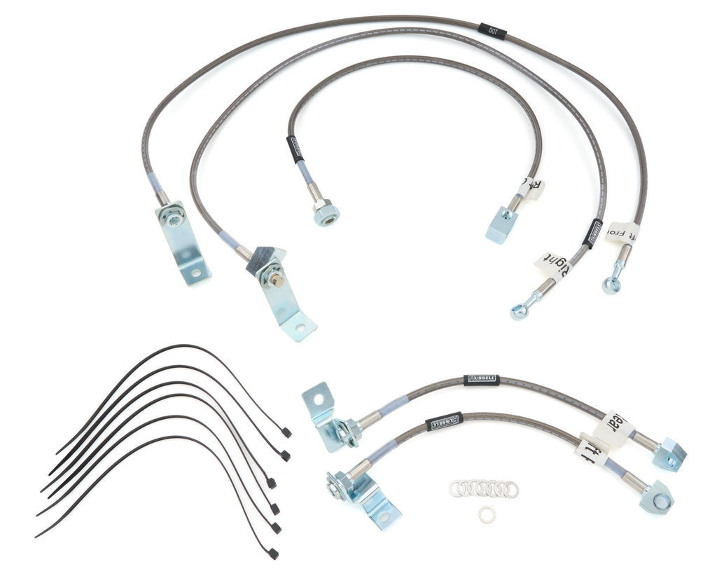 RUSSELL 696510 Russell Brake Hose Kit for 2005-2006 Ford F-250/F-350 - Braided Stainless Steel, 6-inch Lift, DOT Approved