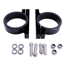 RUSSELL 755200 Russell 755200 Pro Billet 2 75 Series Fuel Filter Clamps, 2-Inch ID, Black Anodized Aluminum, Pair