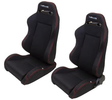 Load image into Gallery viewer, NRG INNOVATION RSC-200L/R Seat Type-R  Reclinable Black Cloth w/Red Stitch