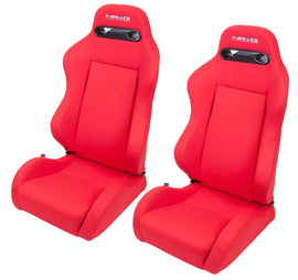 NRG INNOVATION RSC-210L/R Seat Type-R  Reclinable Red Cloth w/Red Stich