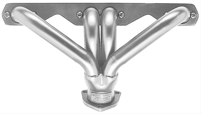 SANDERSON CC1-SEC Sanderon SBC Headers Block Hugger Silver Ceramic for Small Block Chevy - Part CC1-SEC