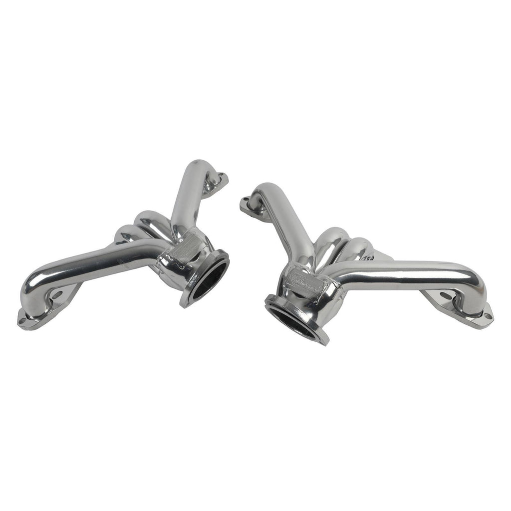 SANDERSON CC158BP-SEC Sanderon SBC Block Hugger Headers - Blueprint Silver Ceramic Finish - Part CC158BP-SEC