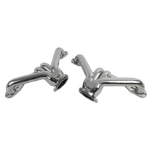 Load image into Gallery viewer, SANDERSON CC158BP-SEC Sanderon SBC Block Hugger Headers - Blueprint Silver Ceramic Finish - Part CC158BP-SEC